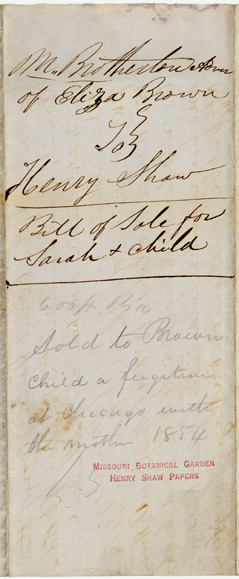 Bill of Sale - Sarah Back