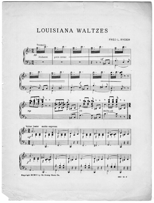 Louisiana waltzes : St. Louis Exposition / composed by Fred L. Ryder.