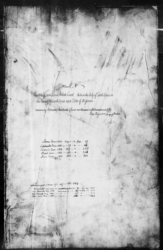 St. Louis Probate Court Record Book Volume N