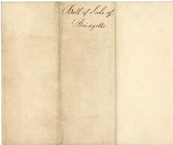 bill of sale bridgette back