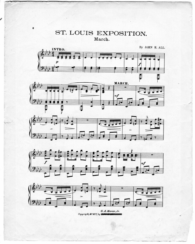 St. Louis Exposition : march / by John E. All.