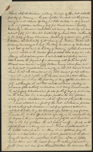 Page 1: Deed of trust and notice of affidavit
