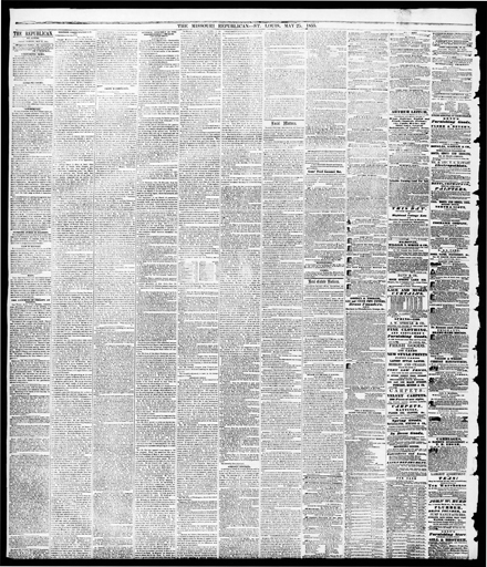 Newspaper advisertisement, full view