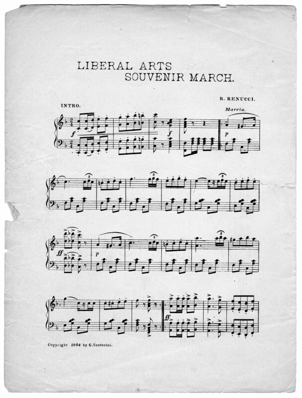 Liberal arts souvenir march / [R. Renucci].