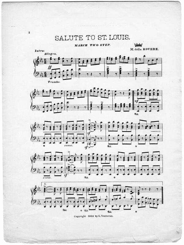 Salute to St. Louis : march two-step / [M. della Rovere].