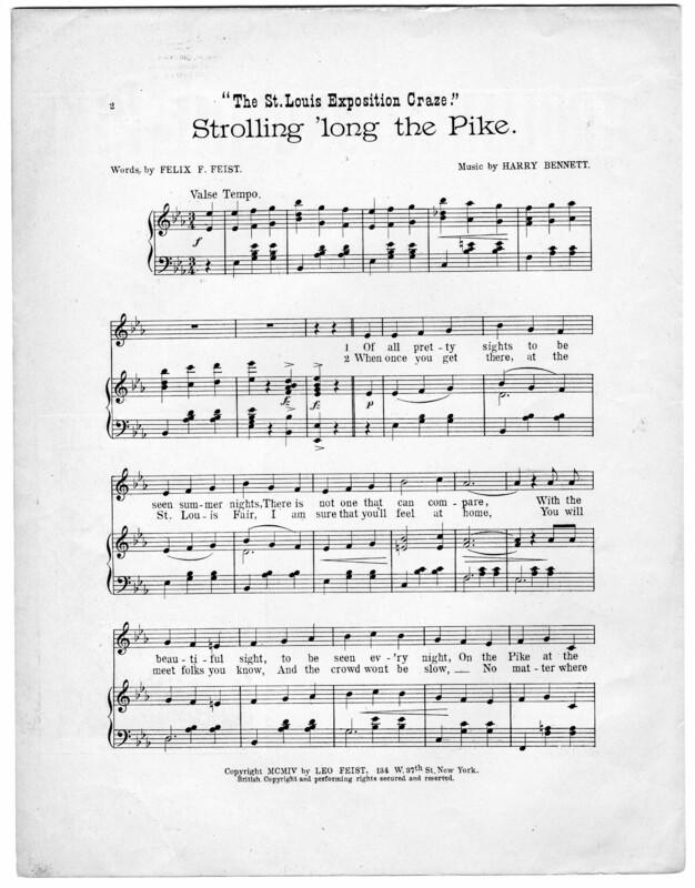 Strolling 'long the pike / words by Felix F. Feist ; music by Harry Bennett.