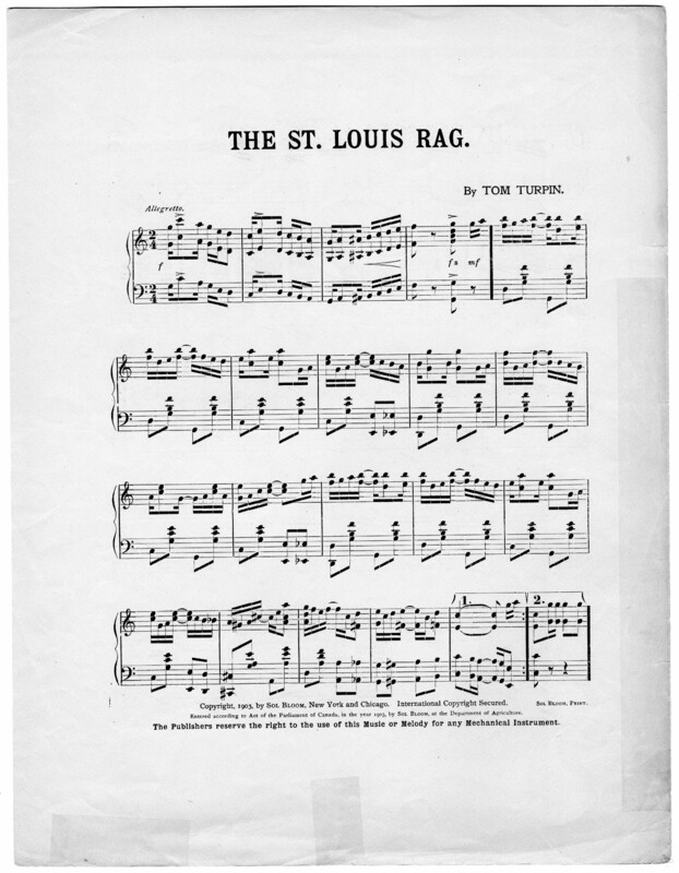 The St. Louis rag : instrumental novelty for piano / by Tom Turpin.
