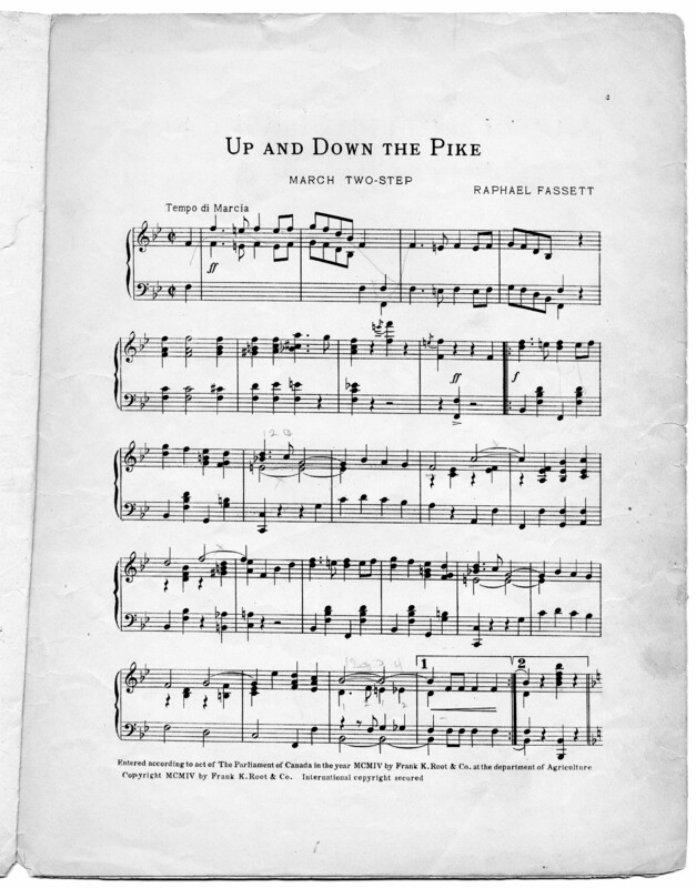 Up and down the Pike : a march-two step / by Raphael Fassett.