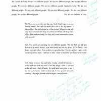 The third page of the poem "Shadows Uplifted," which includes handwritten annotations.  
