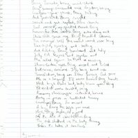  A handwritten draft in black ink of the poem titled "St. Inside & Not." The form is stichic: one long stanza of twenty-seven lines. 