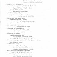Typed draft of the poem "American Football." The form is strophic stanzas of different lengths and various lines are indented.