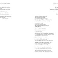 The continuation of the poem "I Could Always Just Hear Somebody Running." The facing page includes the poem "Sunday."  