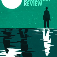 The covert art for the anthology features a drawing of a figure standing in shadow, the reflection cast against a lake. There's a moon. All in shades of green and black.   